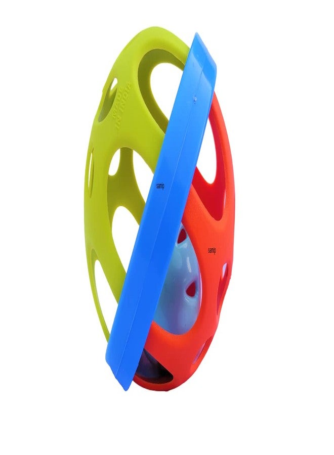 Samip Infant Silicone Baby Teether Sound Ball Biggie Toy Safe Non-Toxic Sensory Teething Toys For Babies 3-12 Months Colorfull,Multicolor - Image 1